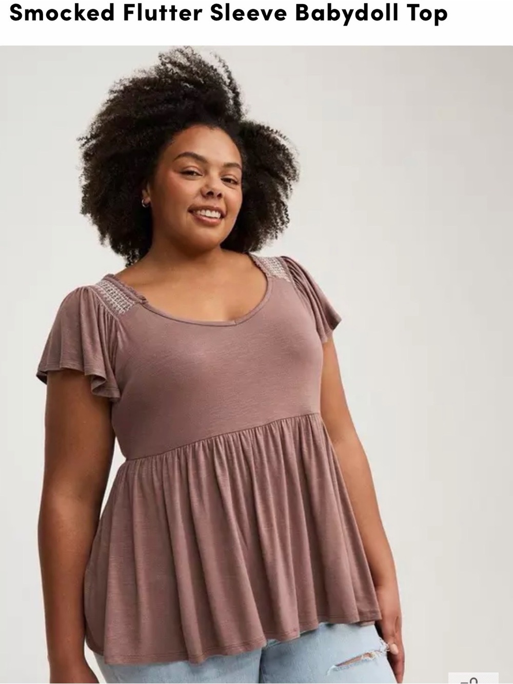 Torrid Mauve Rose Super Soft Shirt - Picture 5 of 6